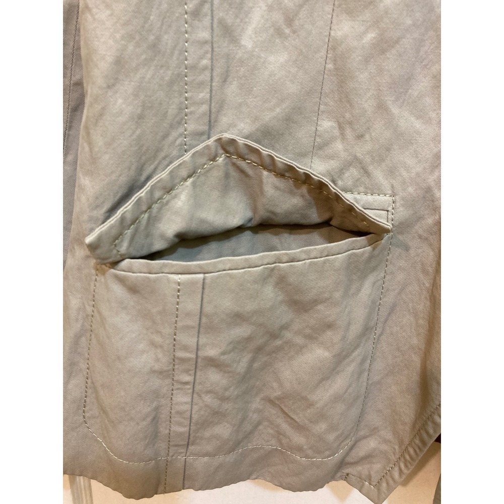 Banana Republic Blazer Women 14 Tan Italian Fabric Map Print Lined Office Career - Picture 6 of 11